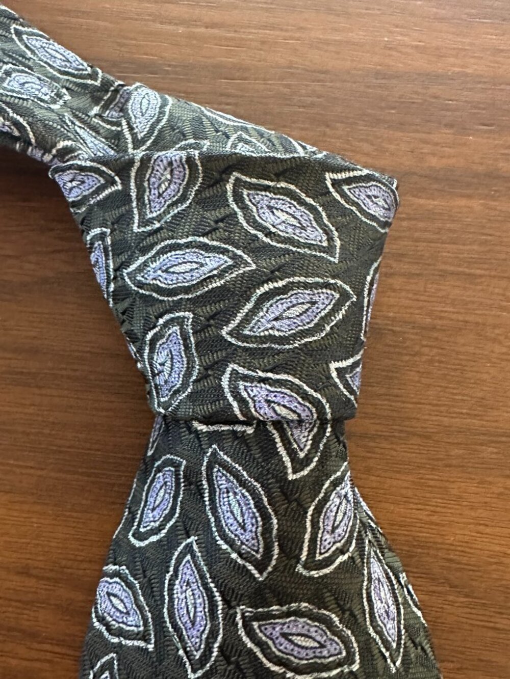 Robert Talbott Best of Class Gray Leaf Silk Tie